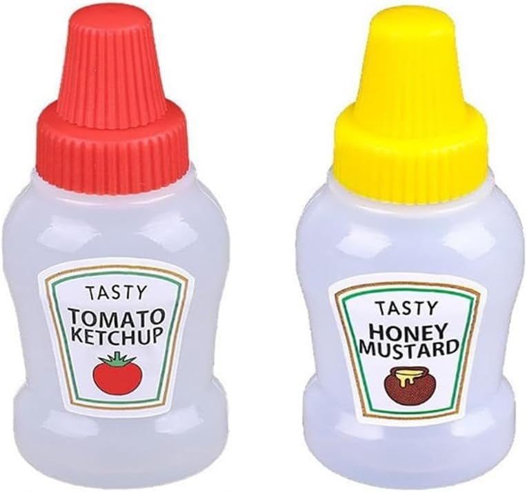 Reused Empty Ketchup Mustard Dispenser Bottles