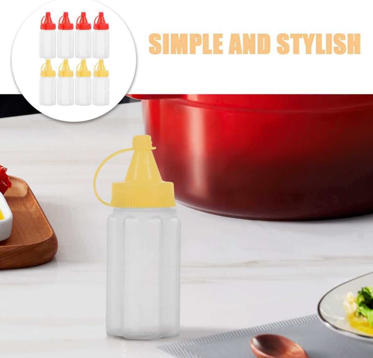 GRIRIW Mini Squeeze Condiment Containers - Compact Travel Design