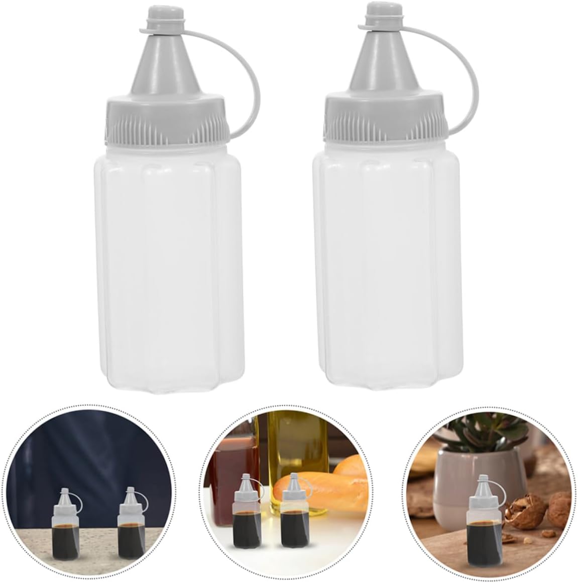 8 pack condiment squeeze bottles 30ml