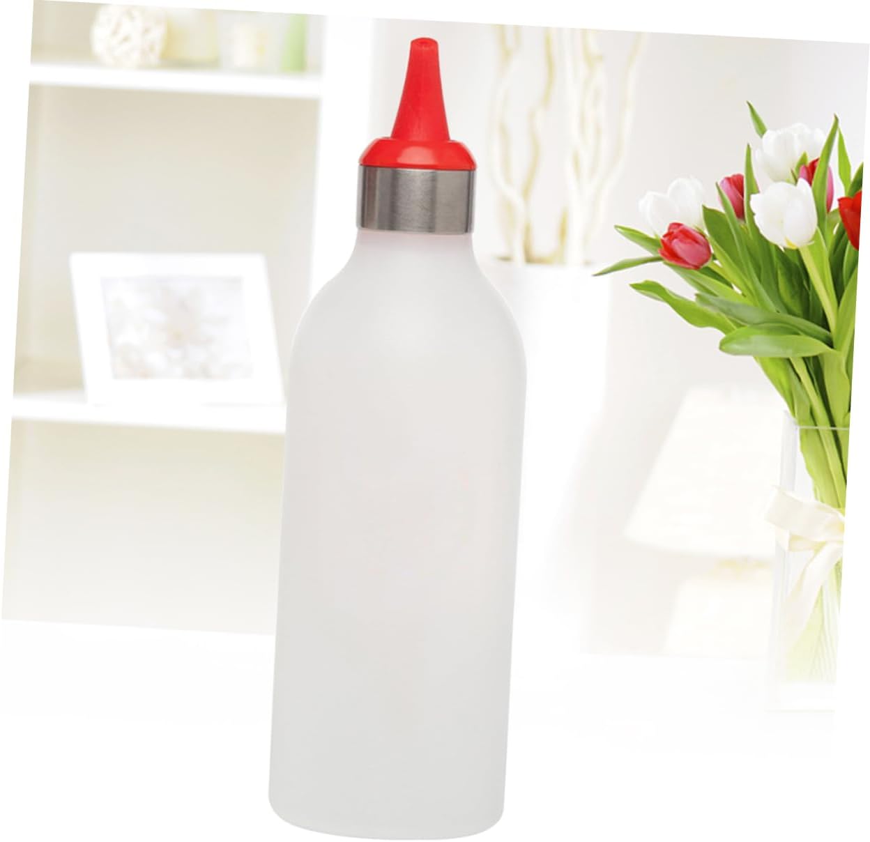 VINTORKY 2 Pack 450ml Condiment Squeeze Bottles