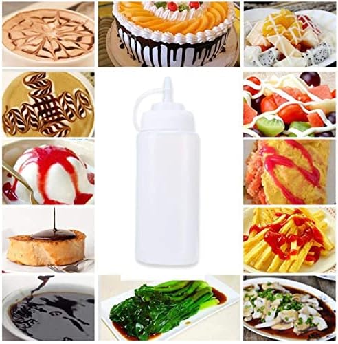 Condiment Squeeze Bottles - 8 oz Empty with Tips