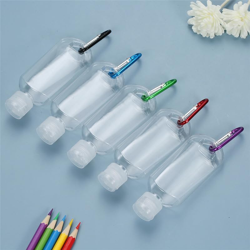 3-Pack Transparent Portable Hot Sauce Keychain Bottles