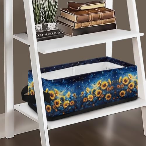 Voxugoniy Sunflower Blue Butterfly Toilet Paper Basket