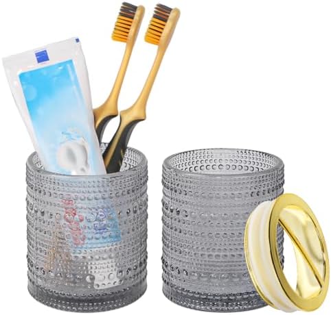 Luxurious Glass Toothbrush Holders Set