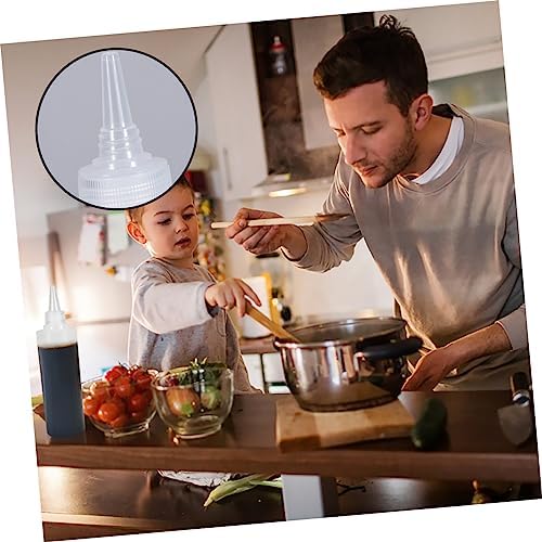 6pc 250ml Pointed Mouth Squeeze Condiment Bottles