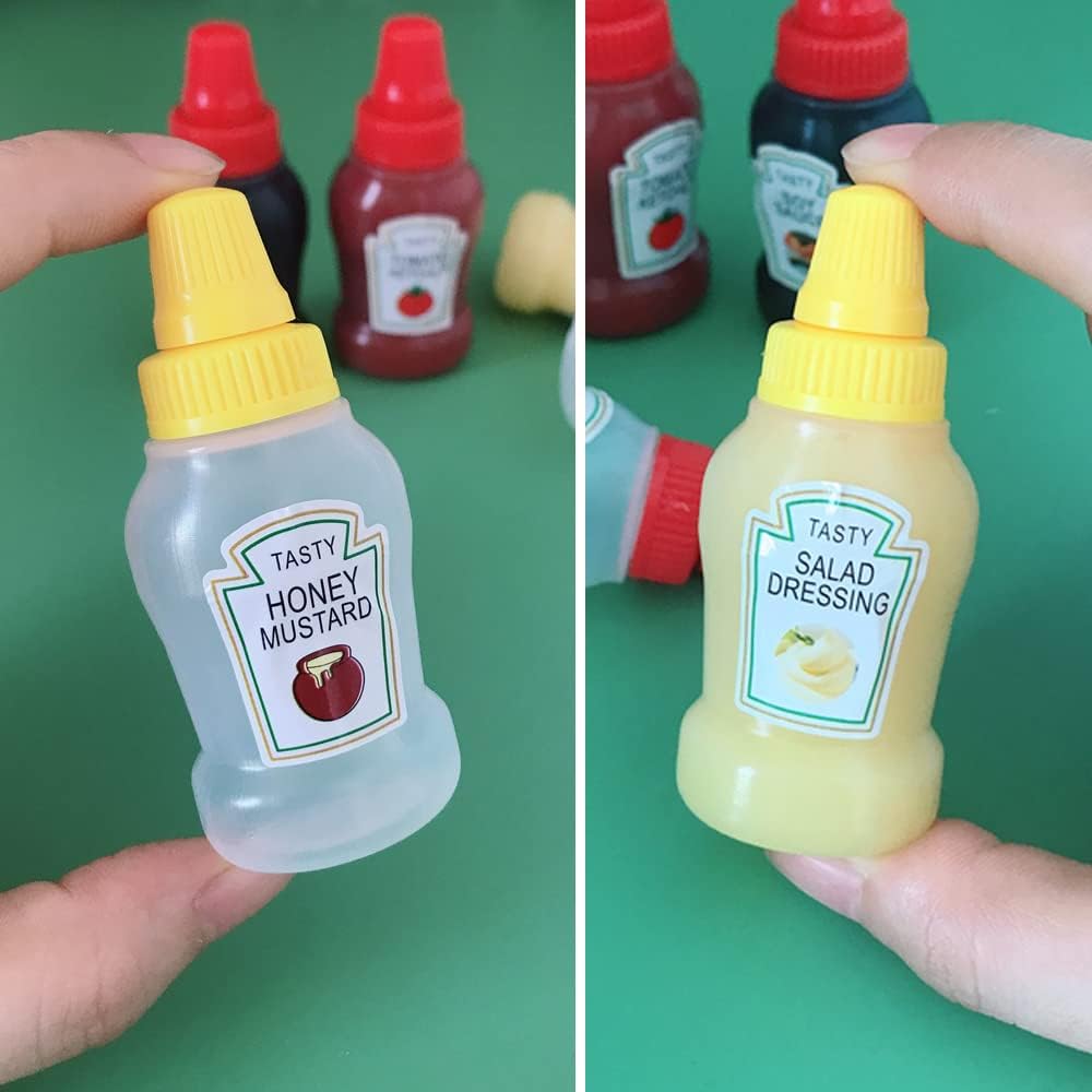 4pack Mini Squeeze Bottles for Condiments