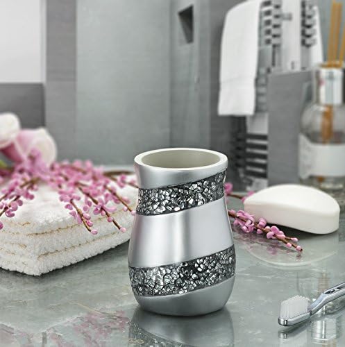 Creative Scents Silver Mosaic bathroom cup electric toothbrush holder
