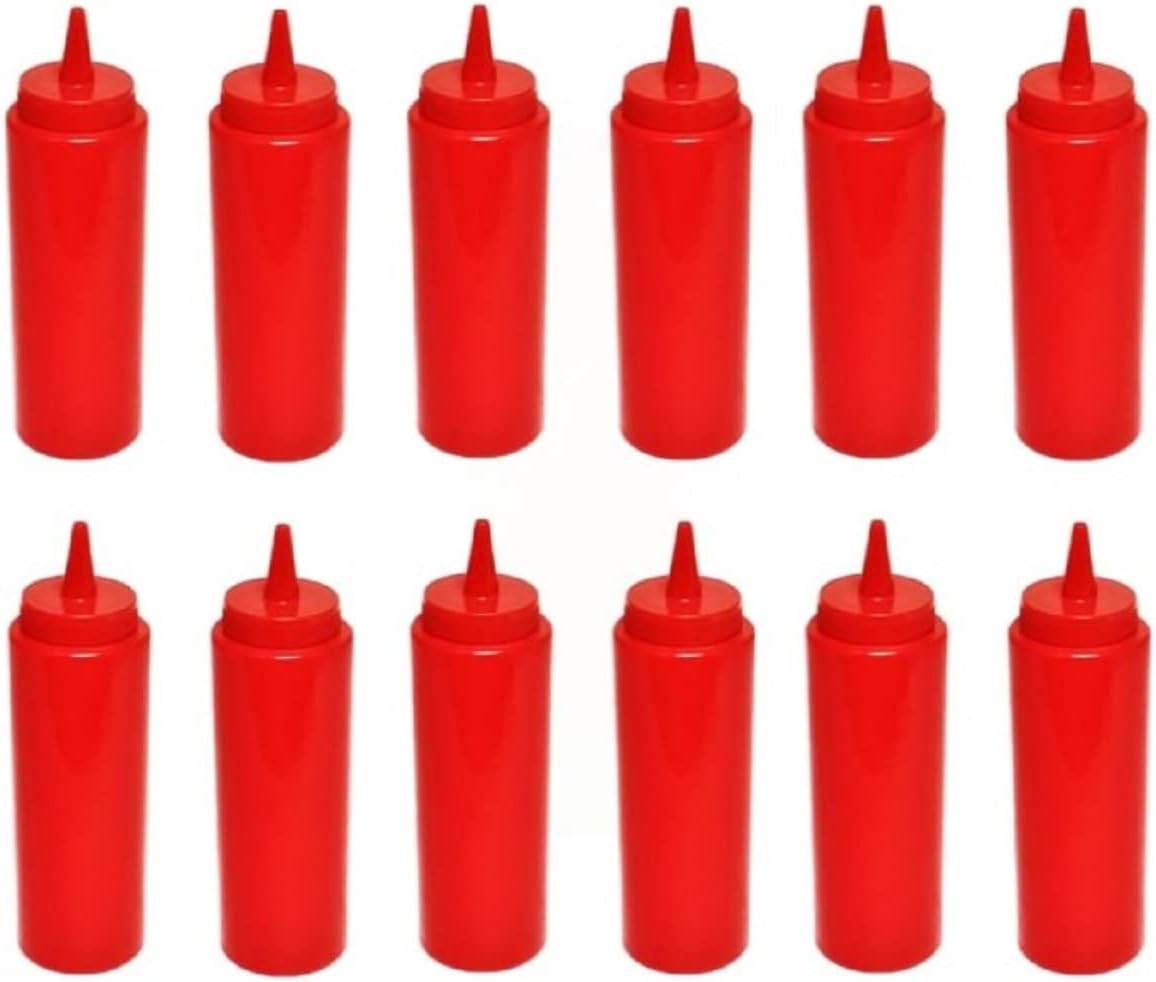 Perfect TrueCraftware Set of 12 Squeeze Condiment Bottles for Kitchen Needs