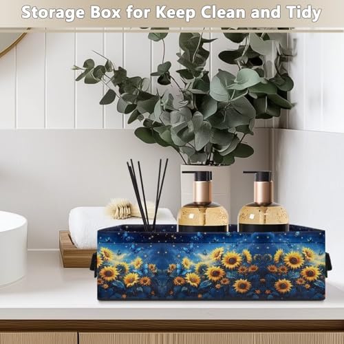 Voxugoniy Sunflower Blue Butterfly Toilet Paper Basket