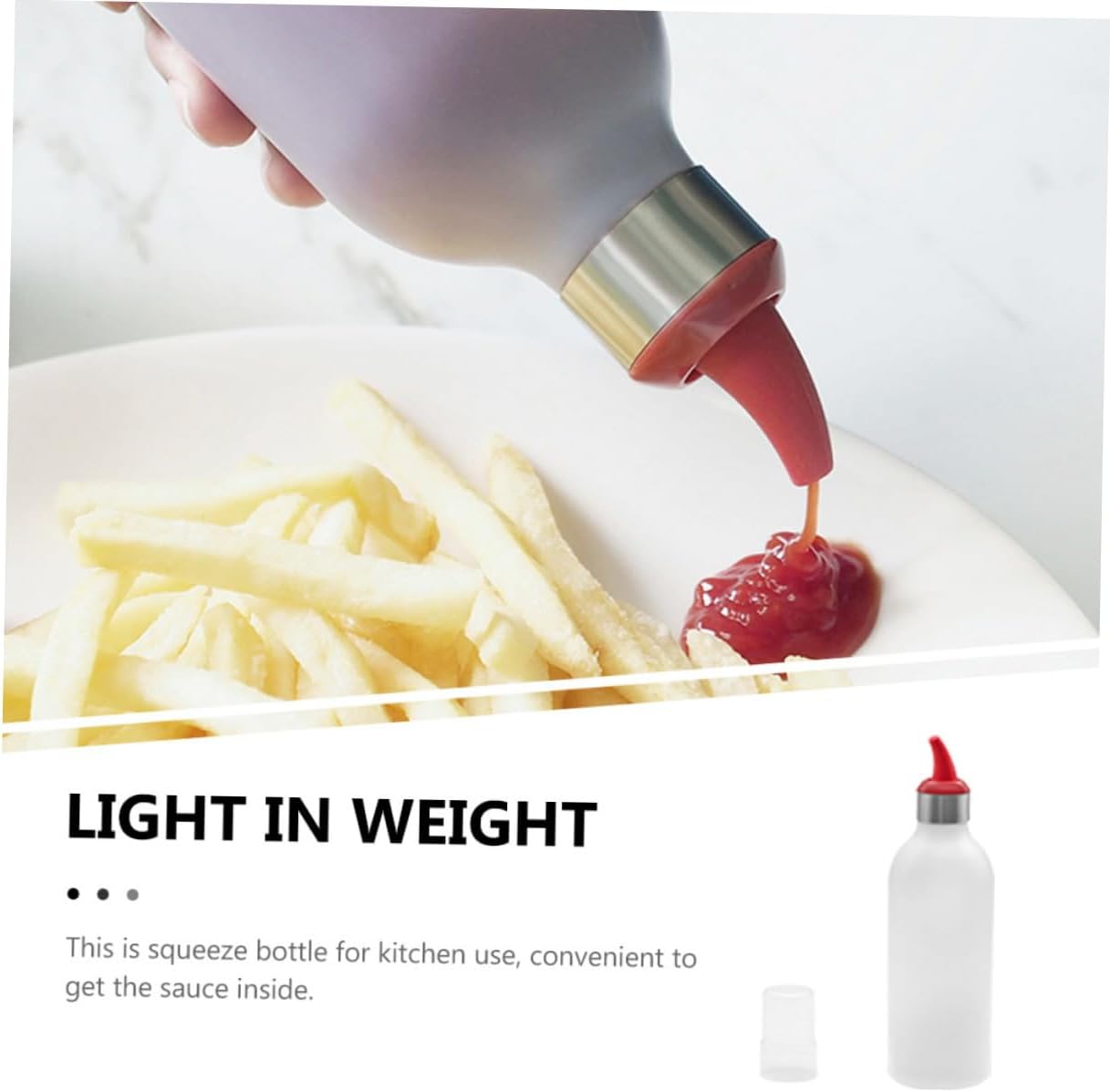 Compact Durable TPR 450ml Condiment Squeeze Bottle for Kitchen Outdoor Use