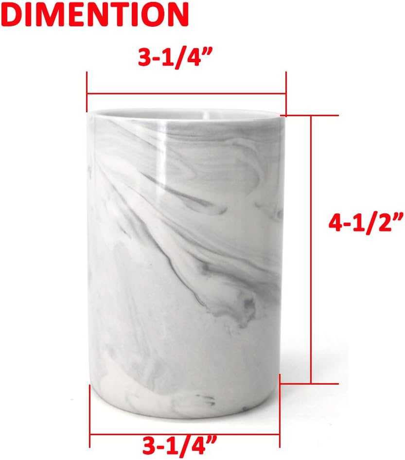 LUANT Ceramic Toothbrush Holder with Cup and Pen Stand