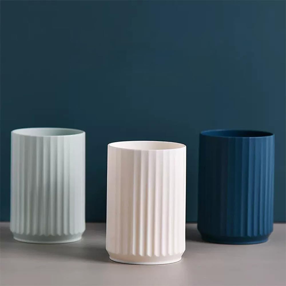 Wide-Striped Toothbrush Water Cup 2Pcs
