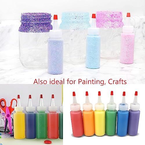 Acrux750-Pack 2 oz Plastic Condiment Squeeze Bottles Durable Leak-Proof