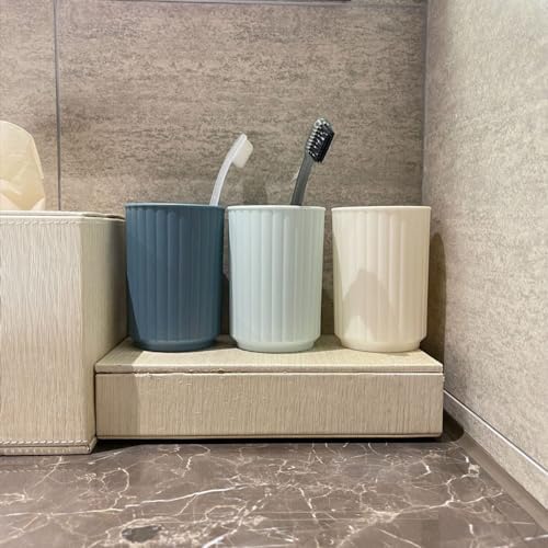 Wide-Striped Toothbrush Water Cup 2Pcs