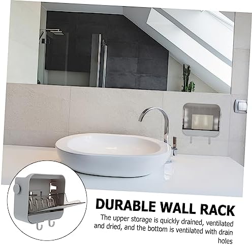 Double-Purpose Wall Mounted Soap Dish Holder for Efficient Storage