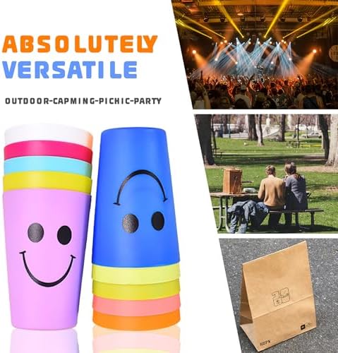 Smile Face Toothbrush Holder Reusable Stackable 260ml for Kids