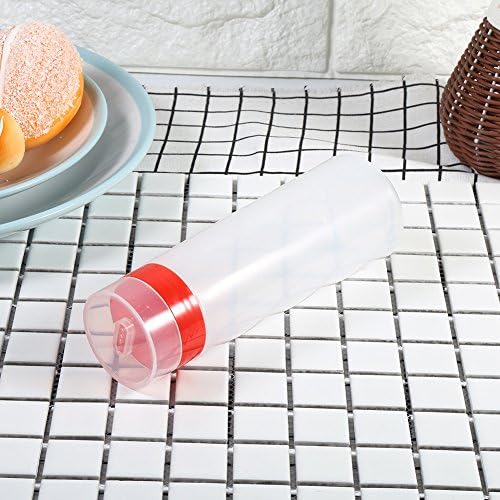 Dioche 4-Hole Squeeze Bottle Premium Resin Condiment Refillable Red