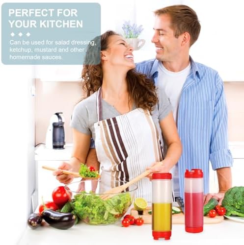 4-Piece Red Squeeze Bottles