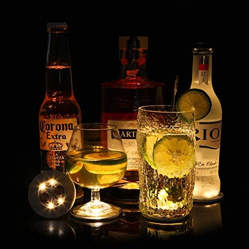 LED Bottle Lights with 3M Sticker - 7 Bottles Warm White