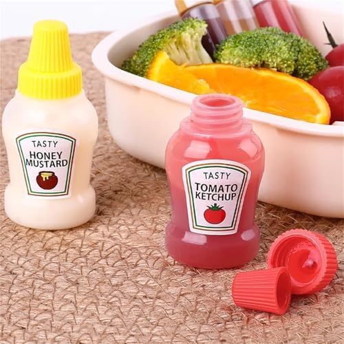 4 Pcs Mini Ketchup Bottles 25ml