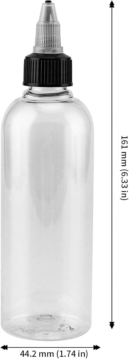 50-Pack 5oz Empty Plastic Squeezing Bottles for Condiment Storage