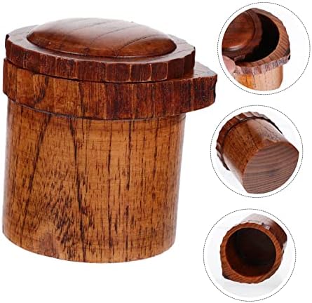 Aesthetically Designed Small Wood Condiment Bottle for Home Use