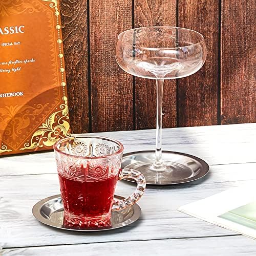 Meekoo 20-Piece Set - Stainless Steel Smooth Wine Bottle Coasters