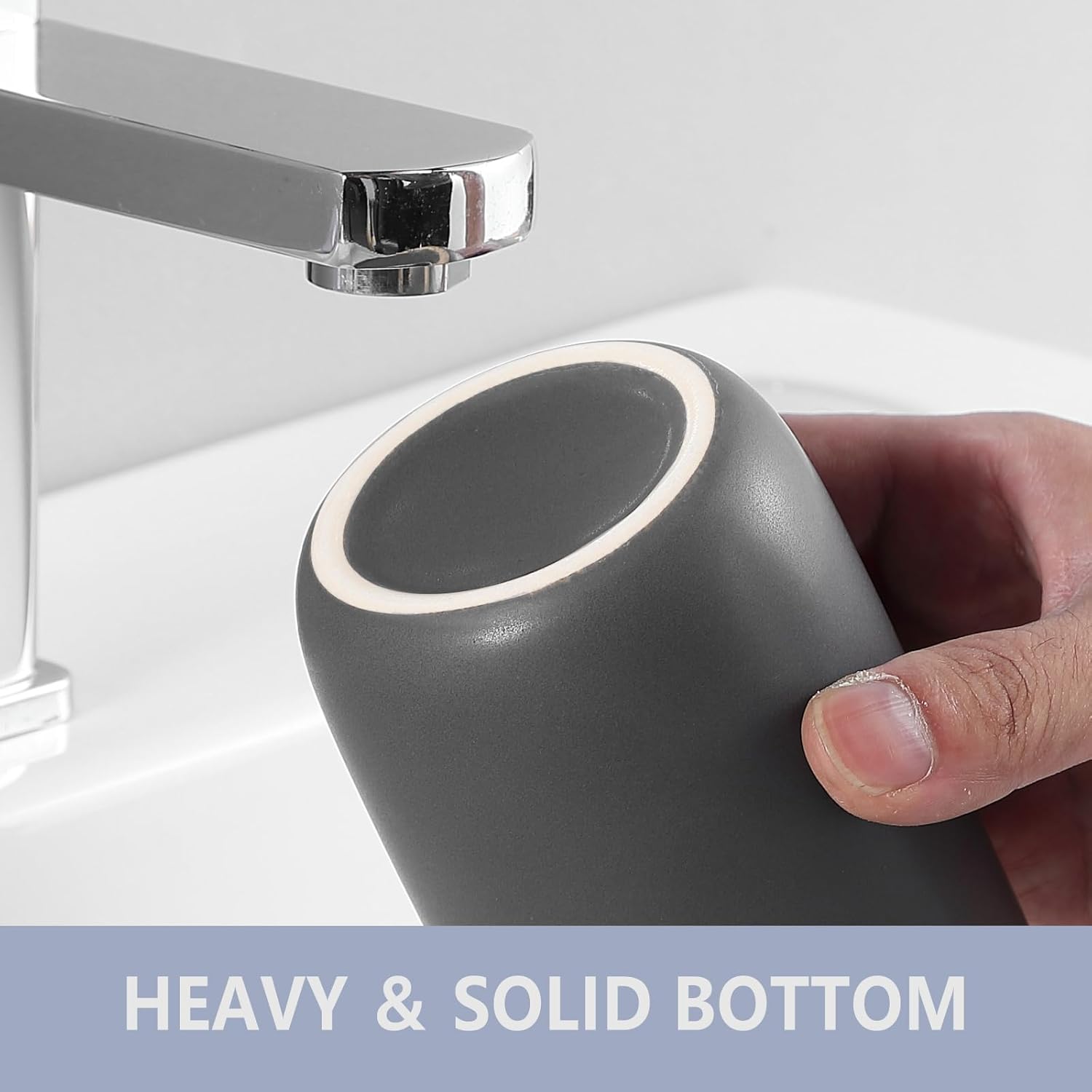 Sturdy Ceramic Toothbrush and Toothpaste Organizer