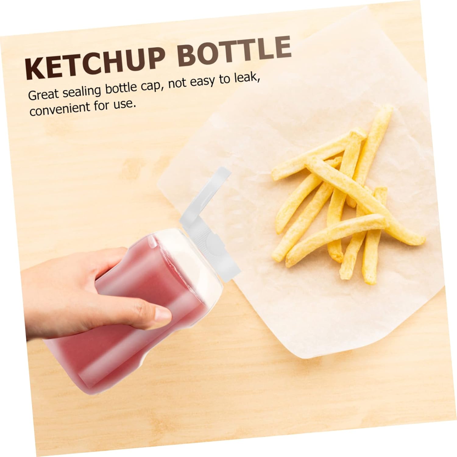 4-Piece Condiment Squeeze Bottles with Caps