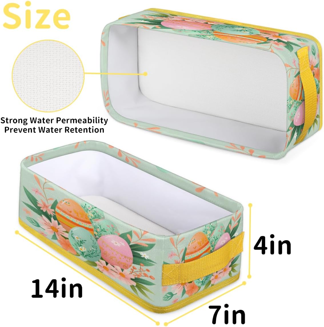 Easter Colorful Folding Toilet Basket