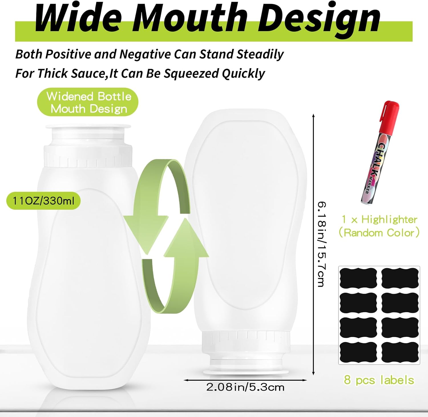 Find Your Perfect Match 6-Piece WCHOSOZH Condiment Squeeze Bottle Set