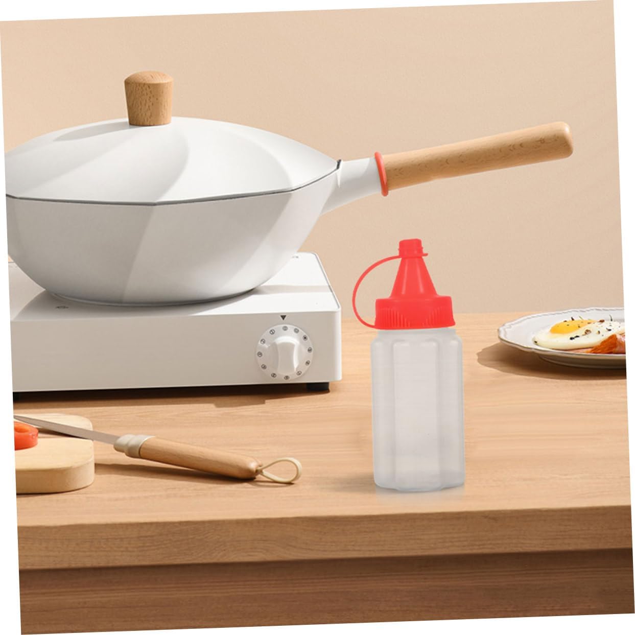 BIUDECO Mini Condiment Squeeze Bottles for Honey Ketchup Oil Travel BBQ