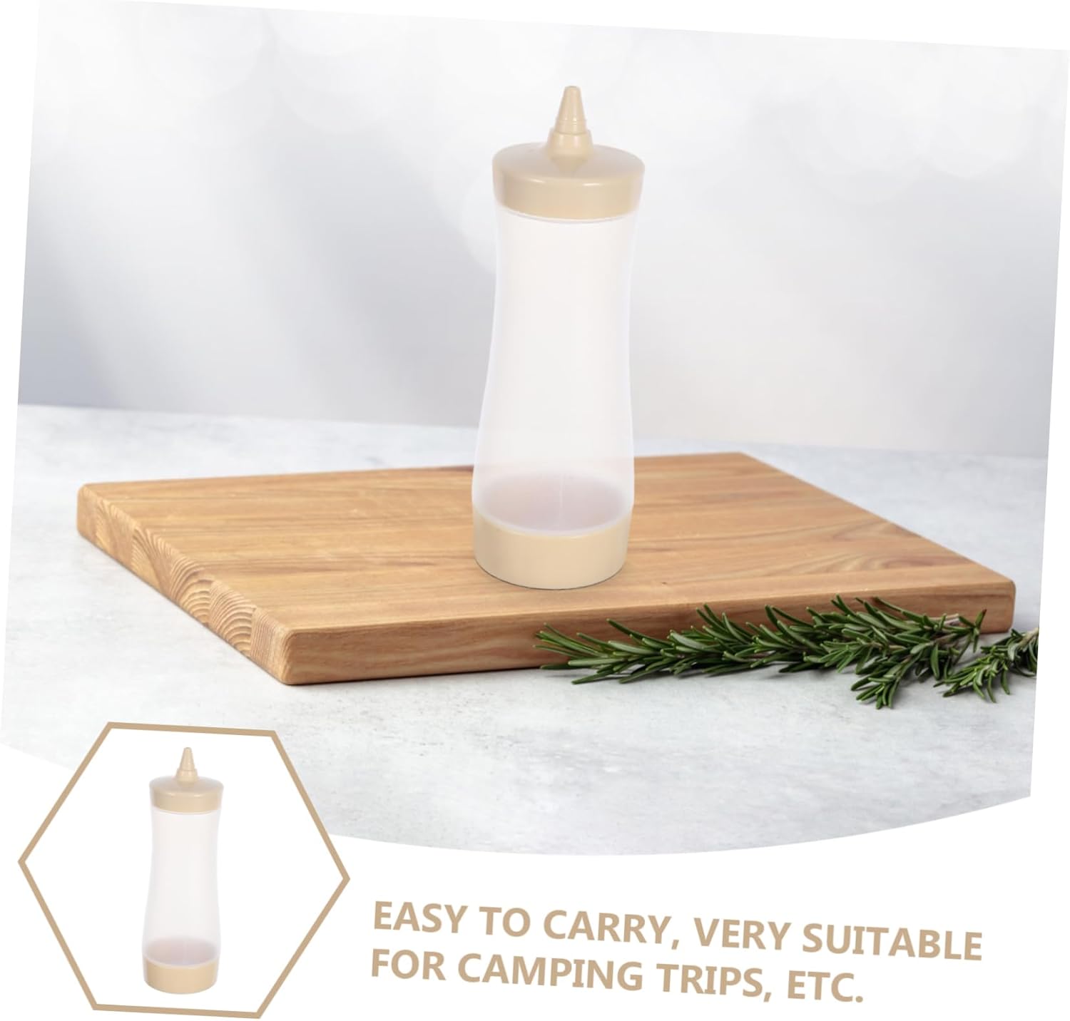 Reusable Condiment Squeeze Bottles Set of 3 for Kitchen Entertaining