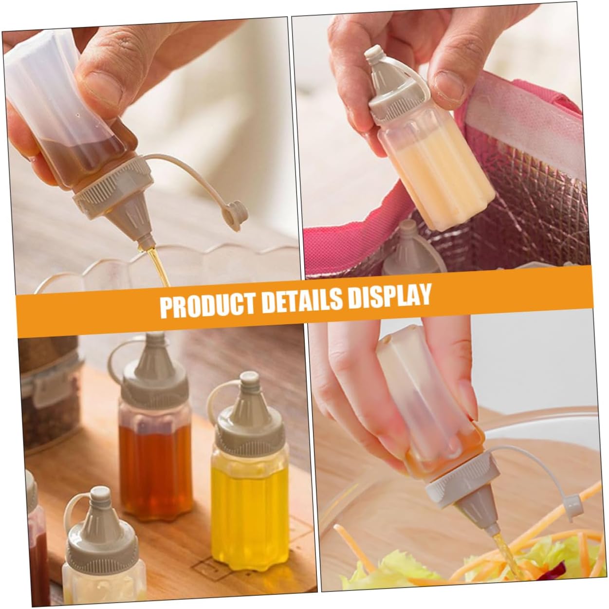 12 Piece Portable Condiment Squeeze Bottles