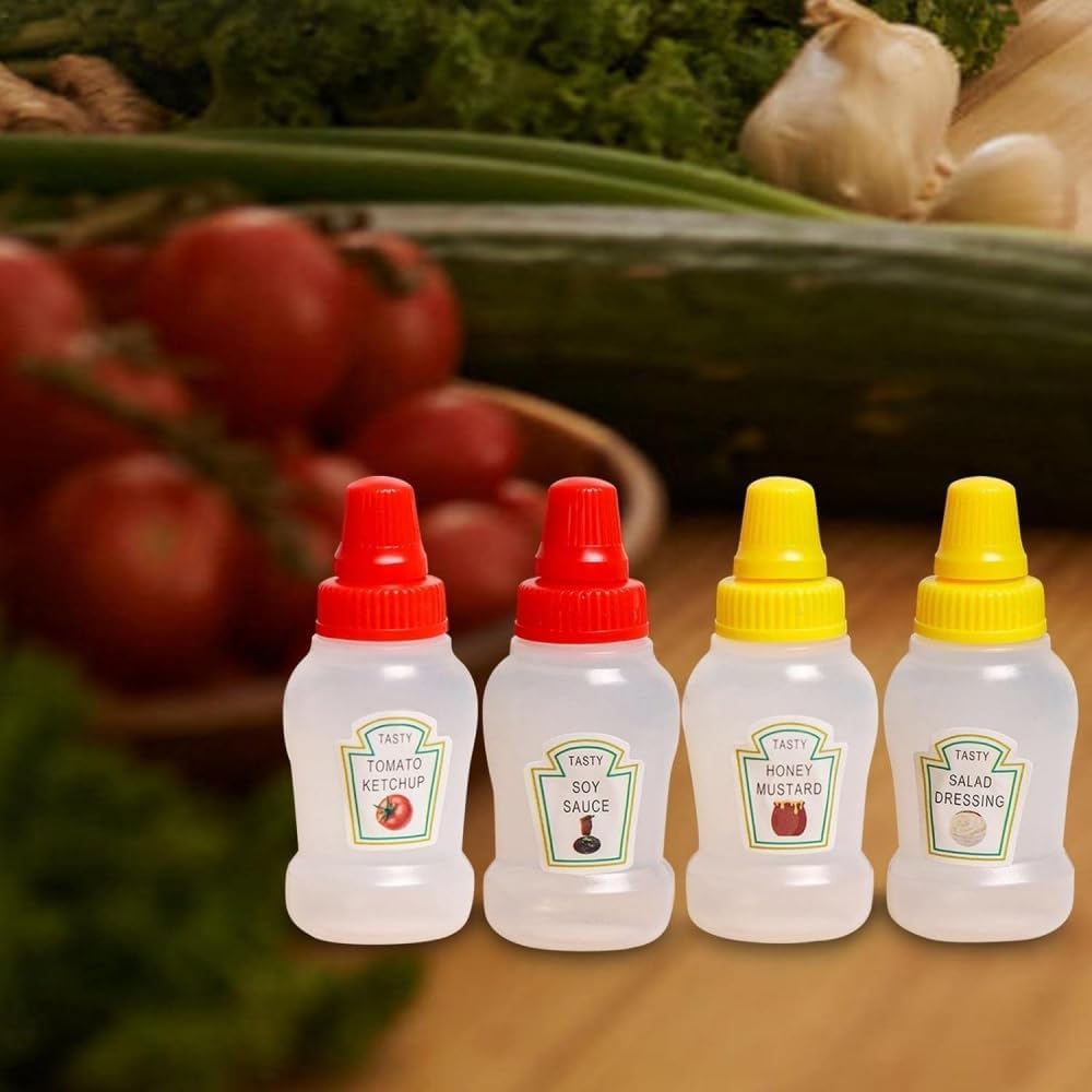 compact design 25ml ketchup bottles for dining or on the go