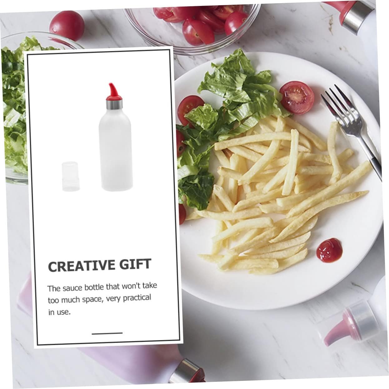 Compact Durable TPR 450ml Condiment Squeeze Bottle for Kitchen Outdoor Use