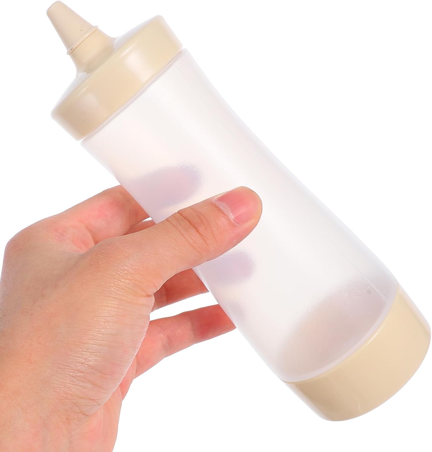 Kichvoe 3-Pack Condiment Squeeze Bottles - Beige Plastic - 65x65x19cm
