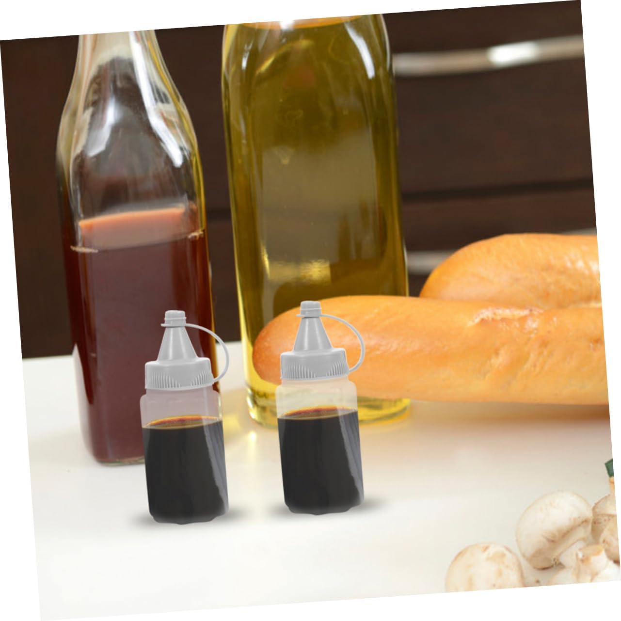 8-Piece Compact Portable Squeeze Condiment Bottles