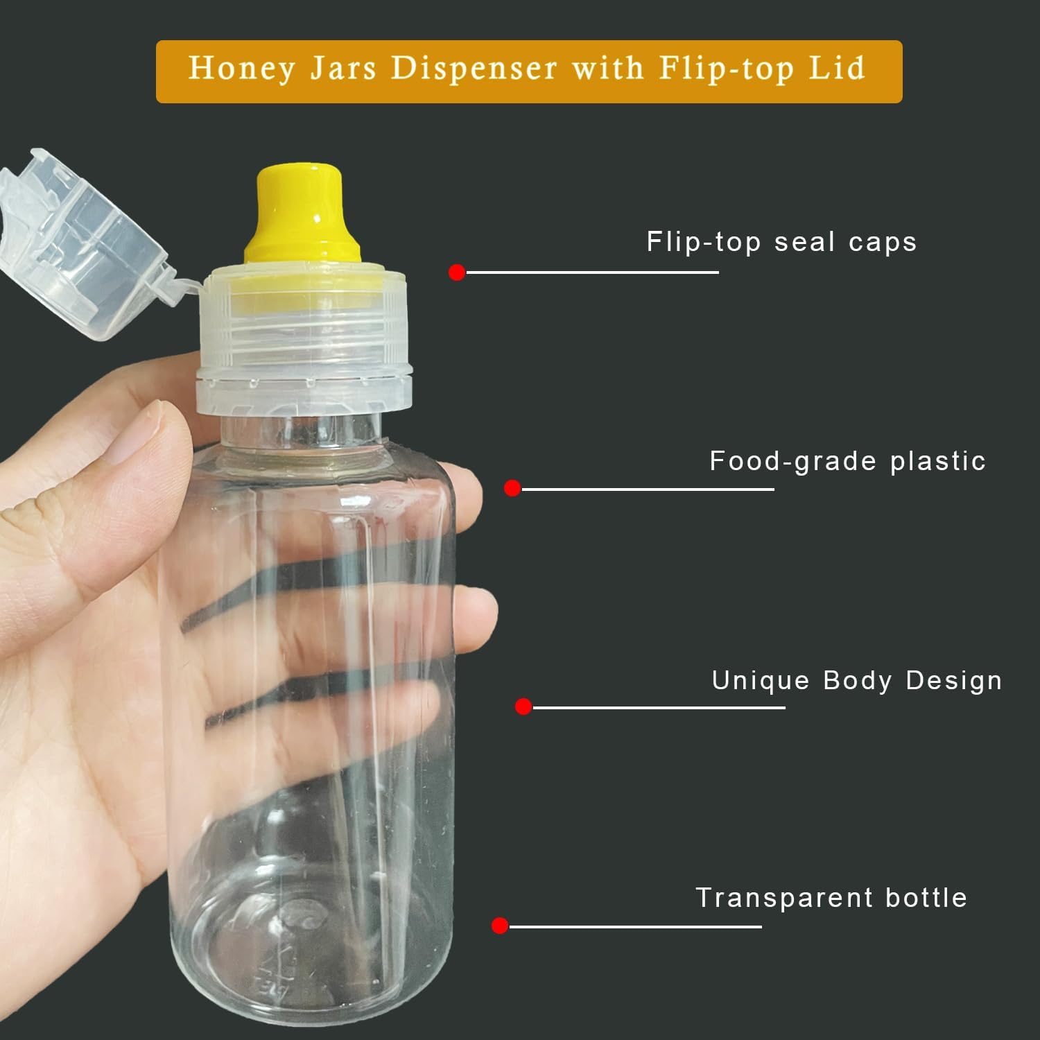 Adjustable Funnel 2-Piece Honey Squeeze Bottles