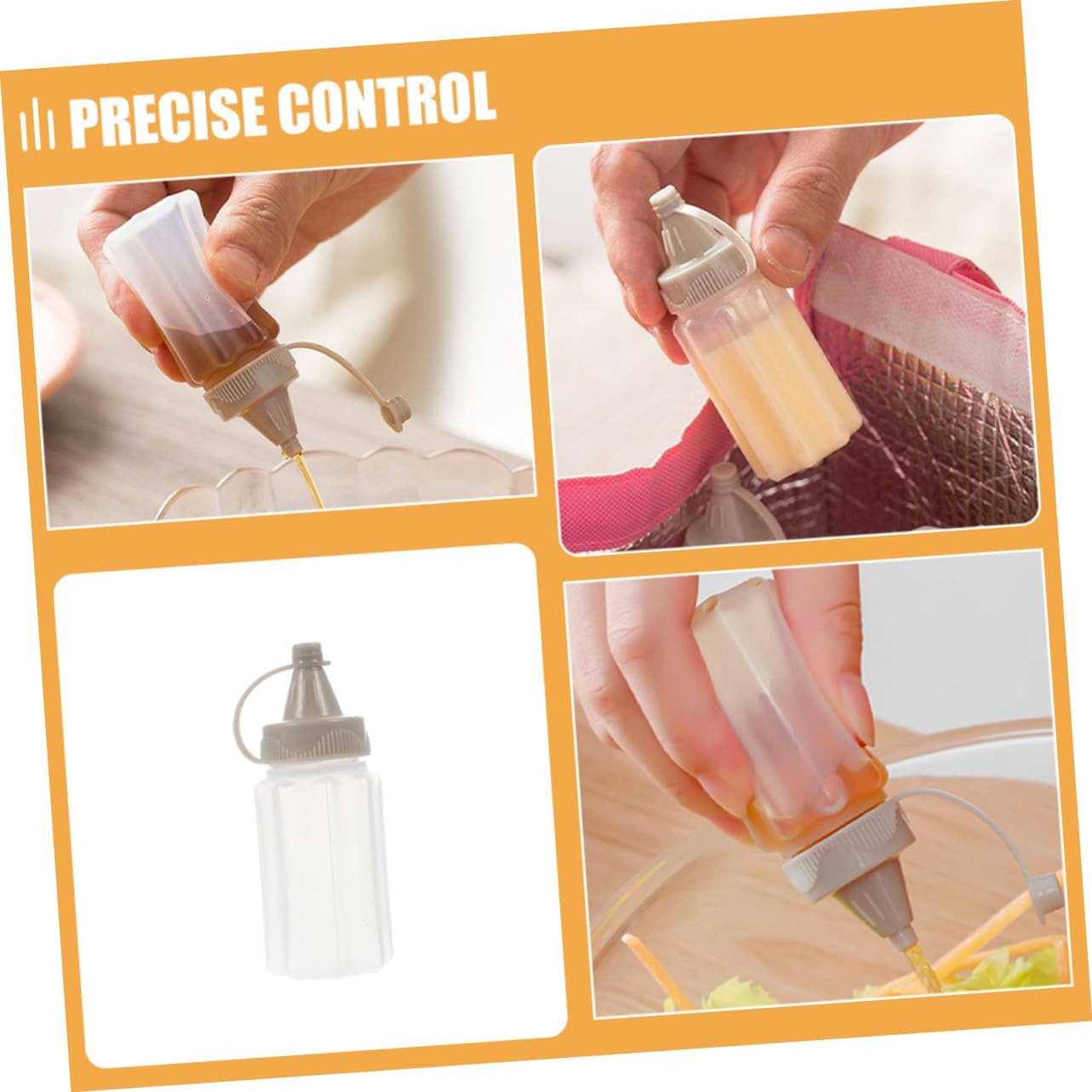 BUGUUYO12-Pack Portable Condiment Squeeze Bottles