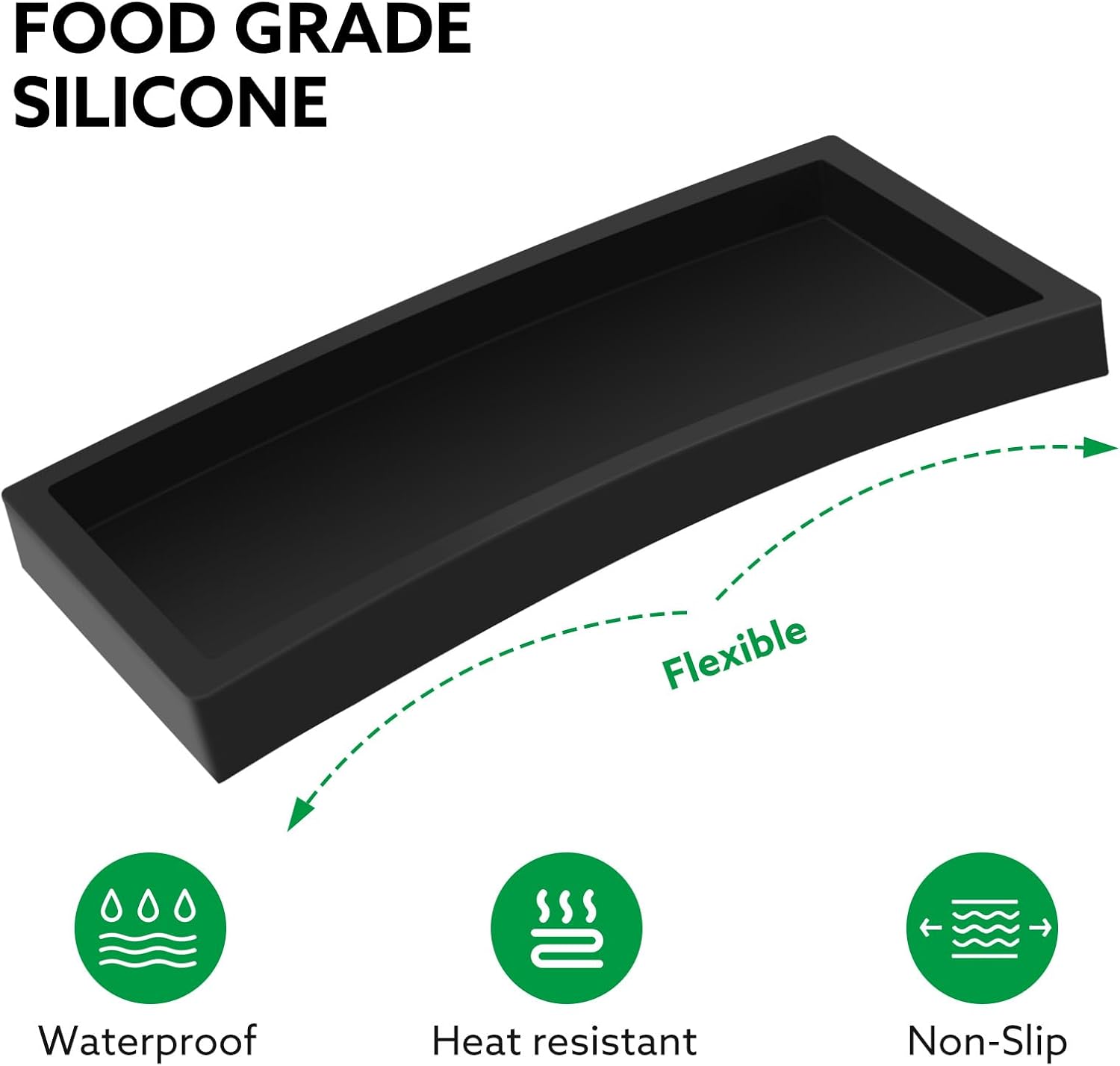 Sturdy Silicone Soap Tray for Bathroom or Desk