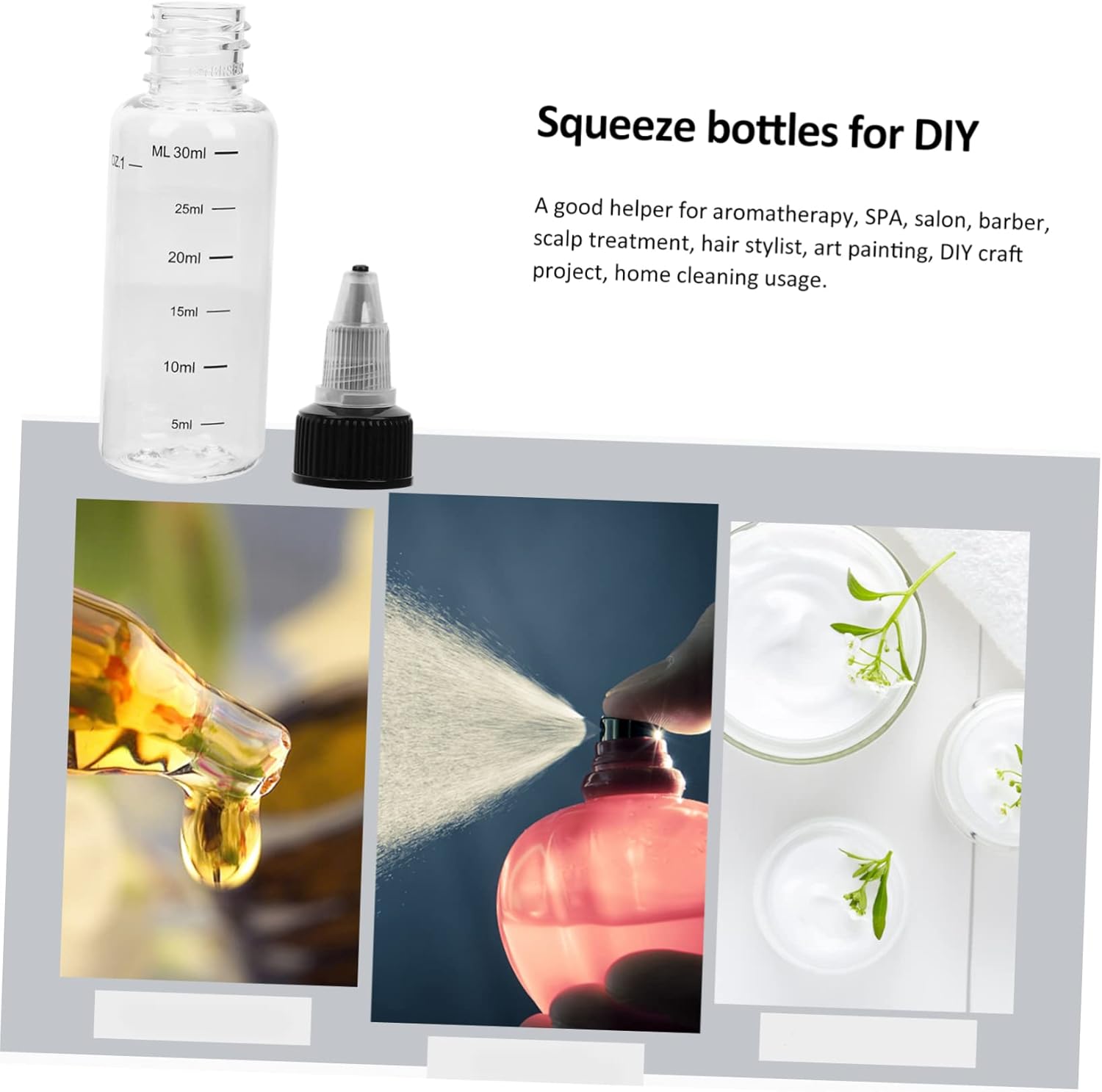 SHOWERORO 16 Pcs Gradient DIY Condiment Squeeze Bottles