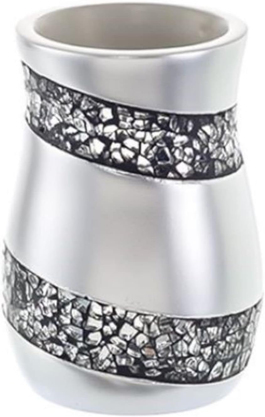 Creative Scents Silver Mosaic bathroom cup electric toothbrush holder