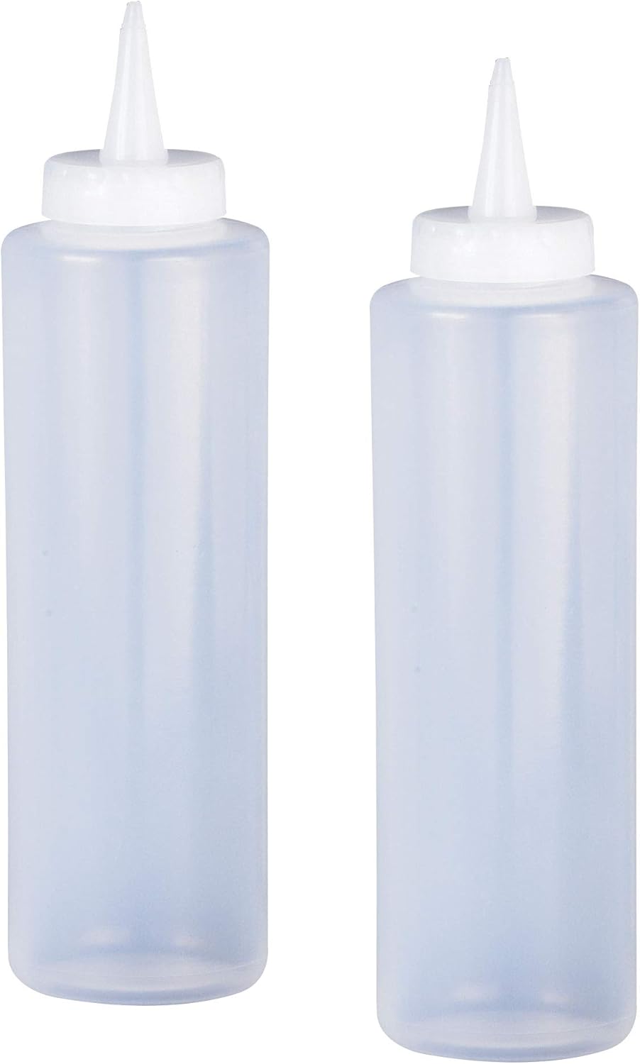 HIC Kitchen BPA-Free 12-Ounce Squeeze Bottles with Precision Nozzle Set