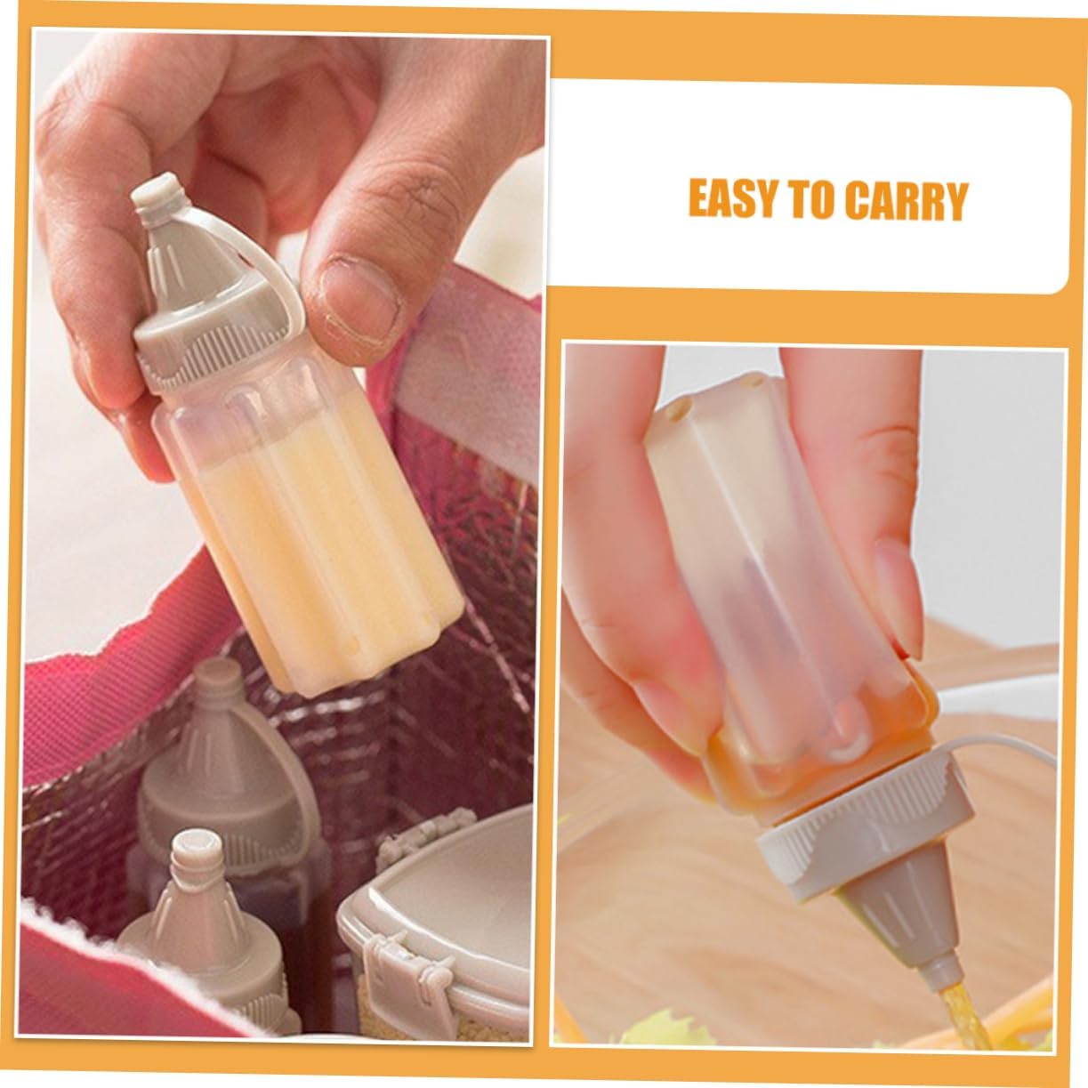 BUGUUYO12-Pack Portable Condiment Squeeze Bottles