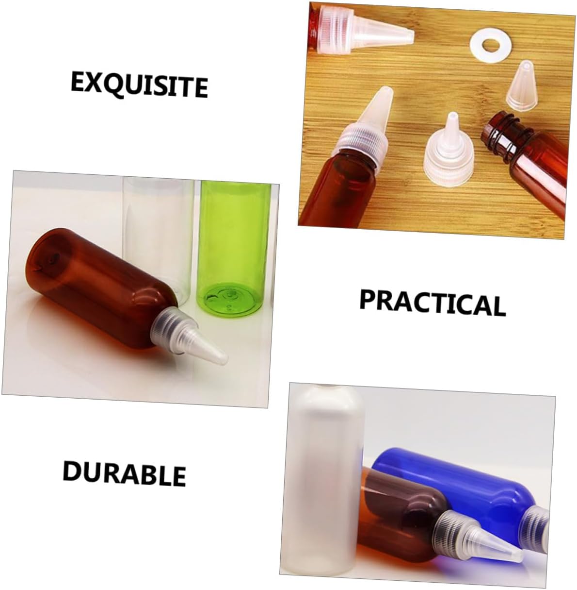 10PK Empty Condiment Squeeze Bottles