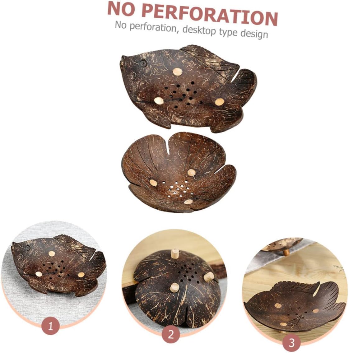 Cute Pet Bowl Holder Coconut Shell Design