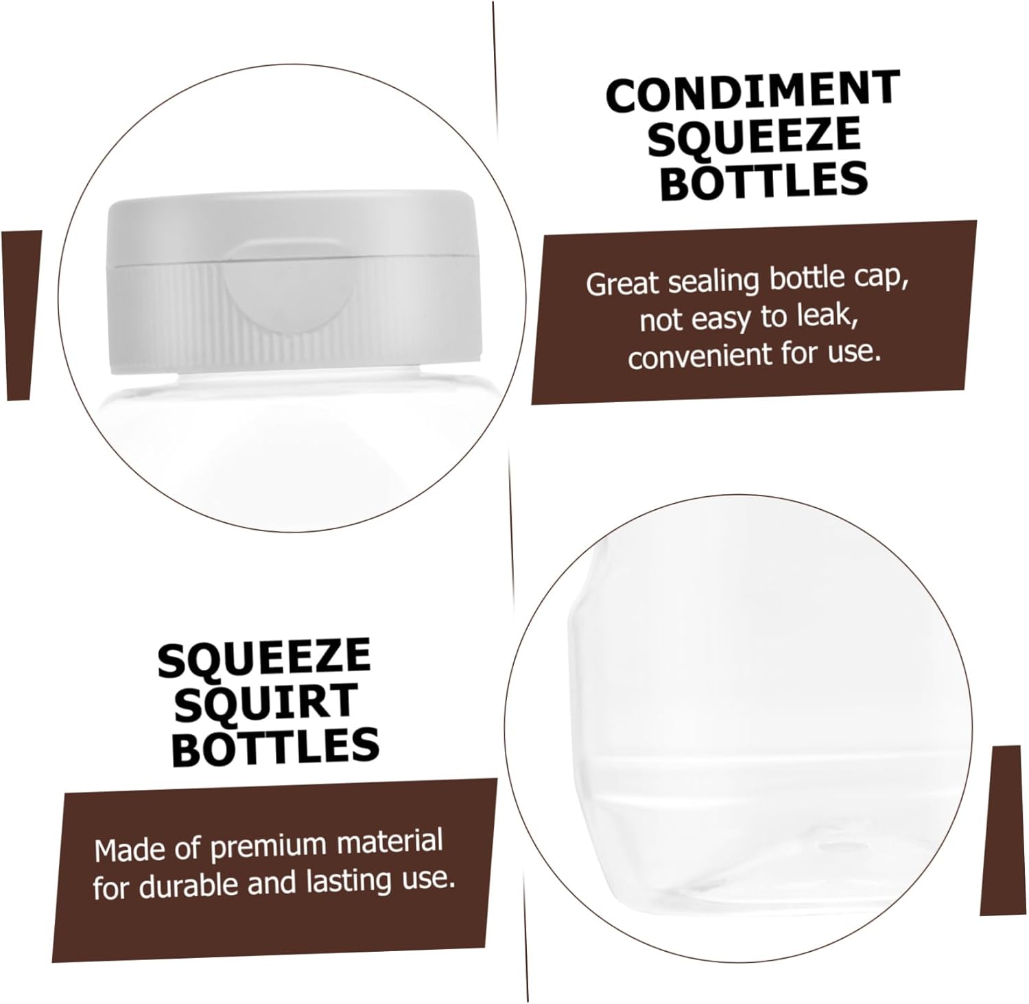 OKUMEYR - Squeeze Condiment Bottles with Easy Dispensing