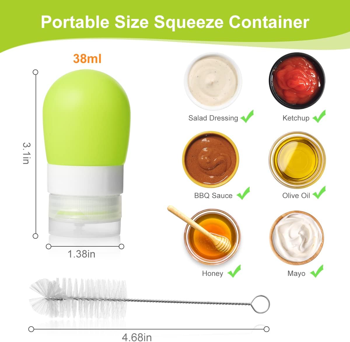 Magicfour 6 Pack Salad Dressing Container to Go