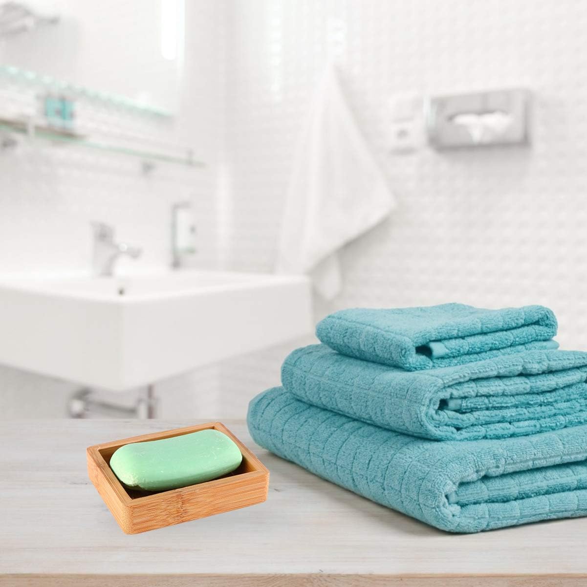 Cabilock Bamboo Pine Linear Soap Holder for BATH KITCHEN